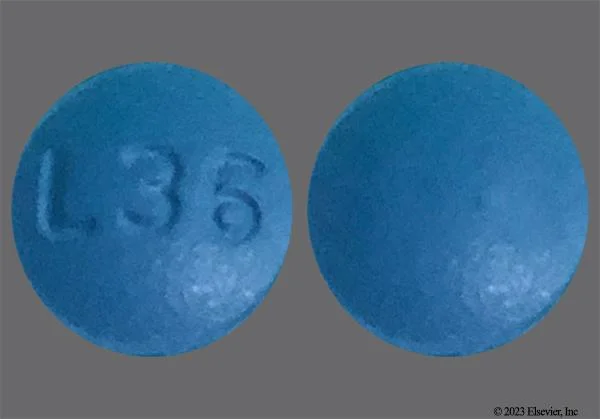 Xanax round blue pill